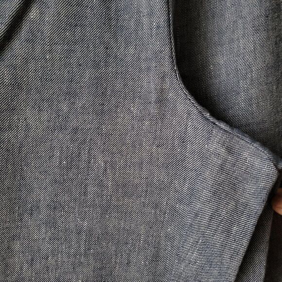 EUC LAND'S END LINEN BLEND DENIM STYLE SOFT SLIM LEG PANTS SZ 10 / M - Picture 12 of 16